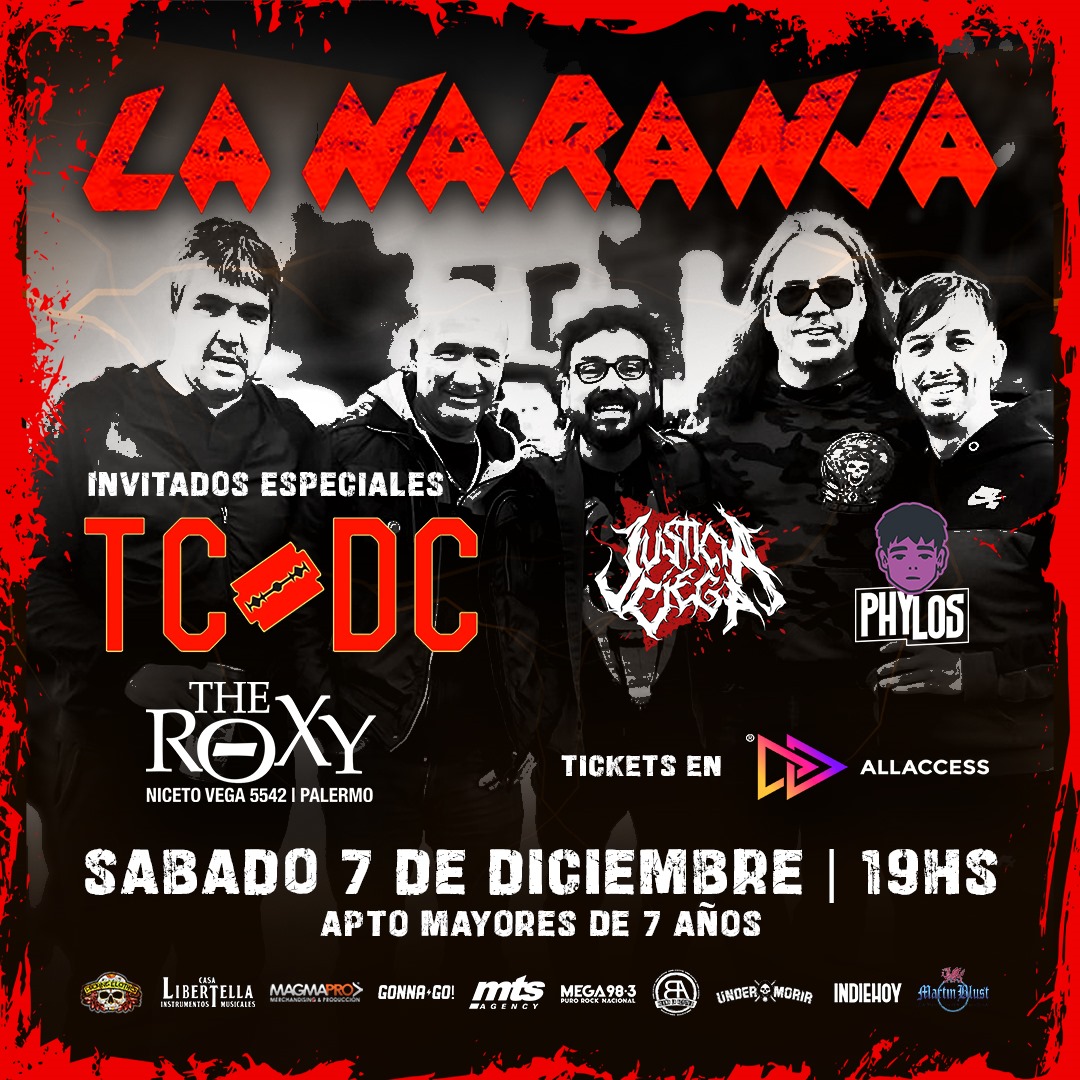 ENTRADA PARA LA NARANJA EN THE ROXY LIVE (3X2 EN EFECTIVO)