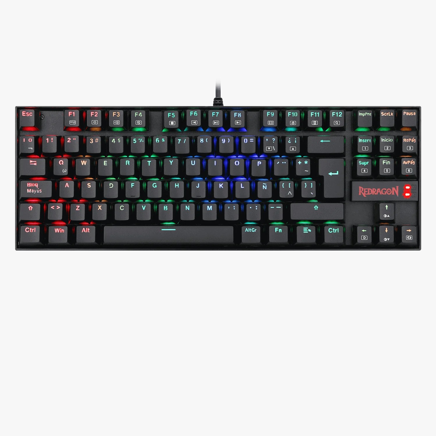 Perifericos Teclado USB Redragon Kumara Black RGB Red Switch Gamer Mecanico K552