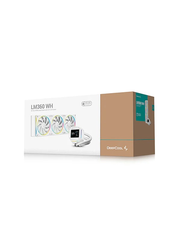 Refrigeracion Water Cooler DeepCool LM360 LCD ARGB White R-LM360-WHDMMC-1