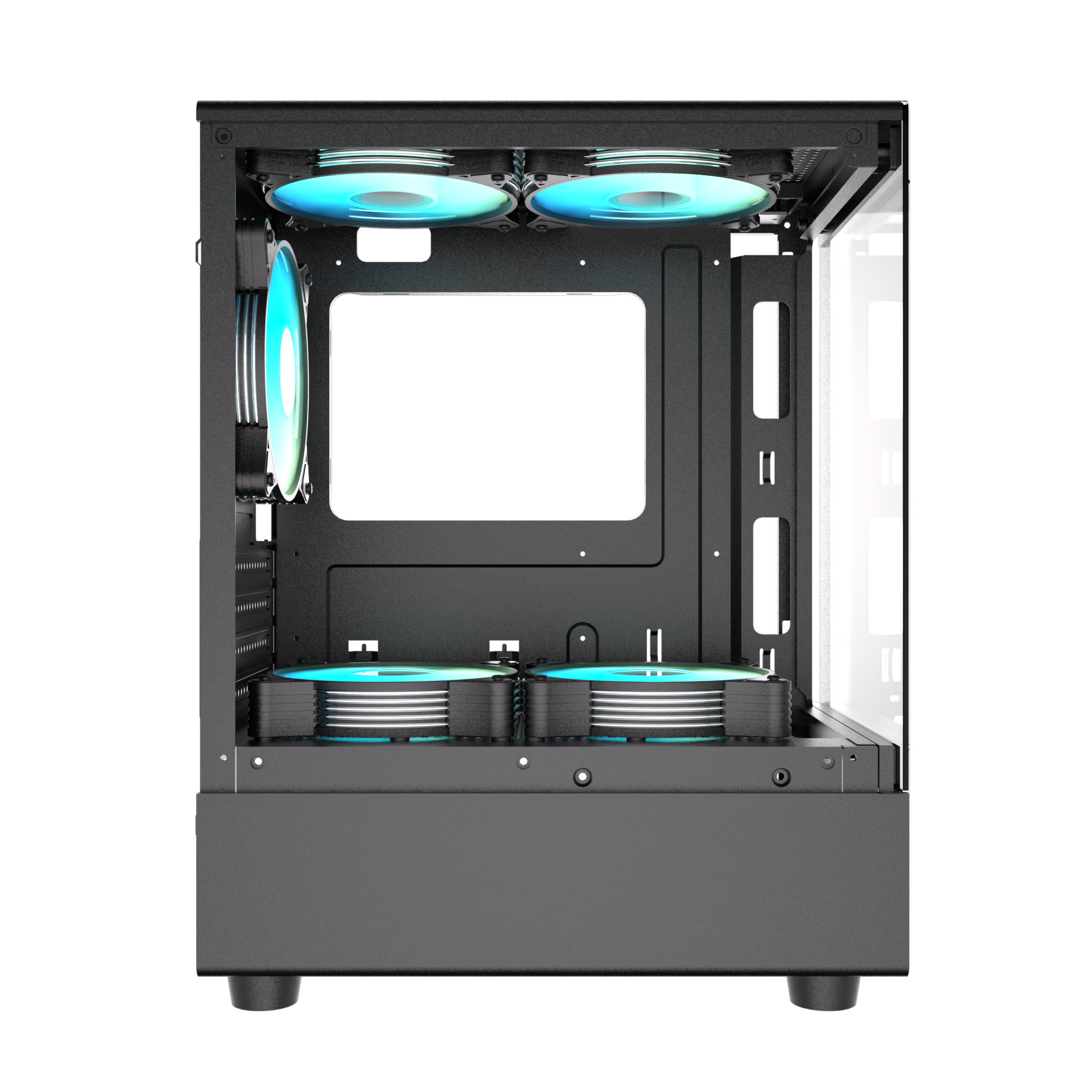 Gabinete Gamer LNZ P10 X5 Fan ARGB Black P10-ARGB-BLK