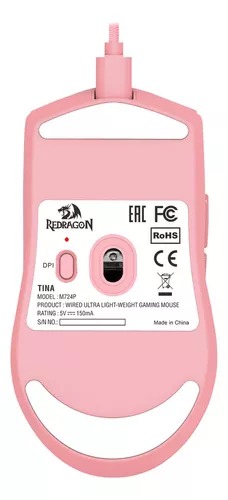 Perifericos Mouse USB Redragon K1NG 1K Pink Gamer M724P