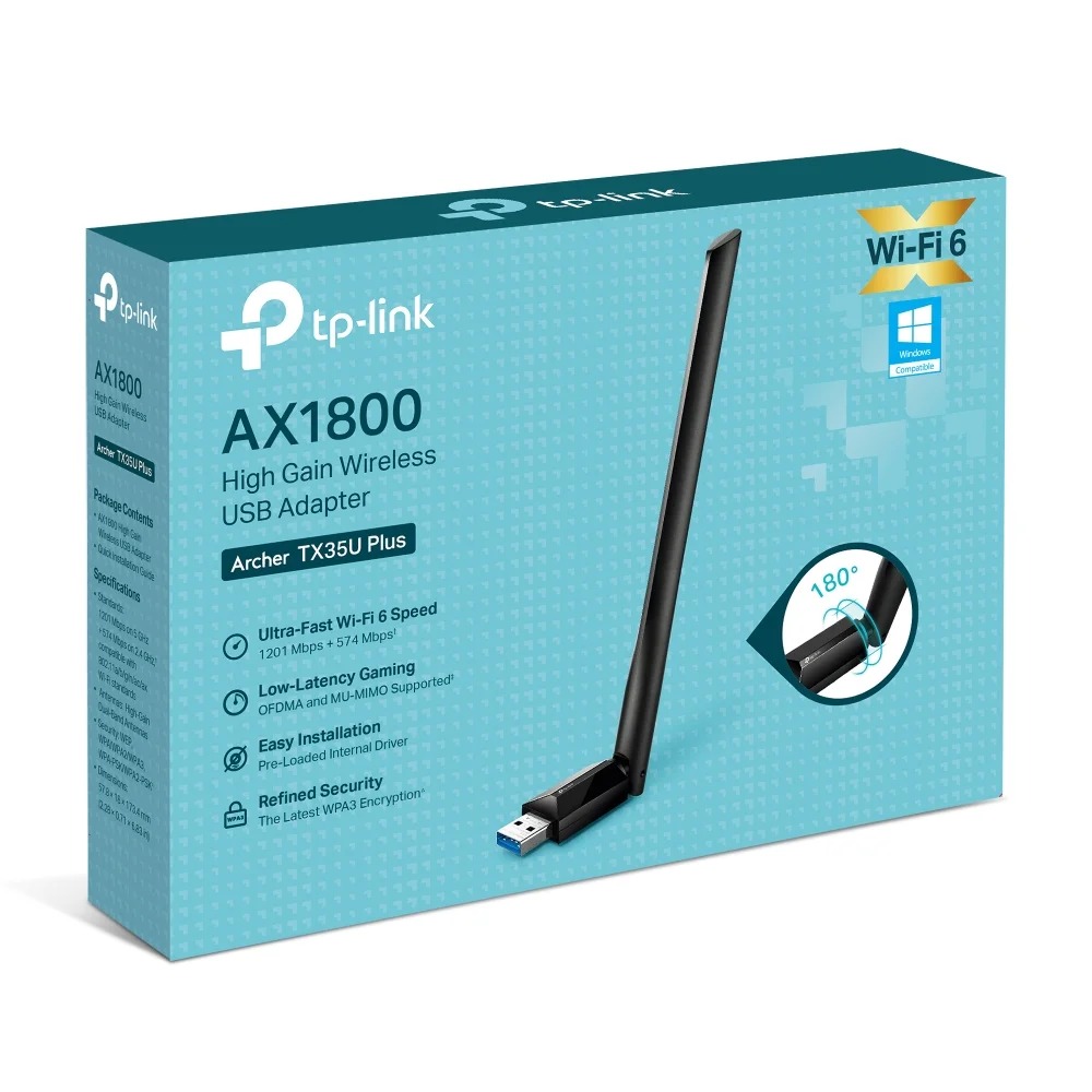 Conectividad Placas WiFi Dual Band Tp-Link Usb Archer TX35U Plus