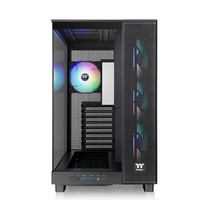 Gabinete Gamer Thermaltake View 380 XL TG X4 Fan ARGB Black CA-11E-00M1WN-00