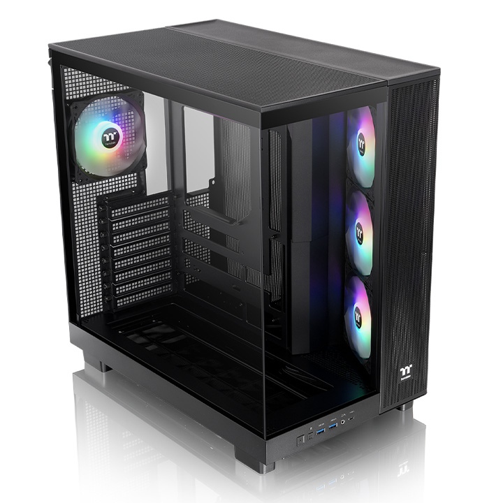 Gabinete Gamer Thermaltake View 380 XL TG X4 Fan ARGB Black CA-11E-00M1WN-00