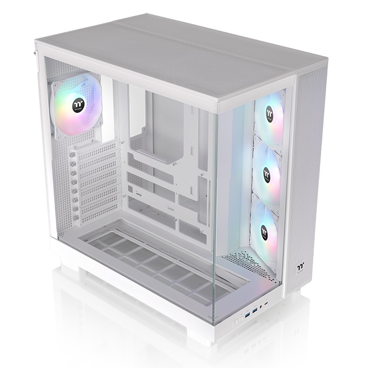 Gabinete Gamer Thermaltake View 380 XL TG X4 Fan ARGB White CA-11E-00M6WN-00