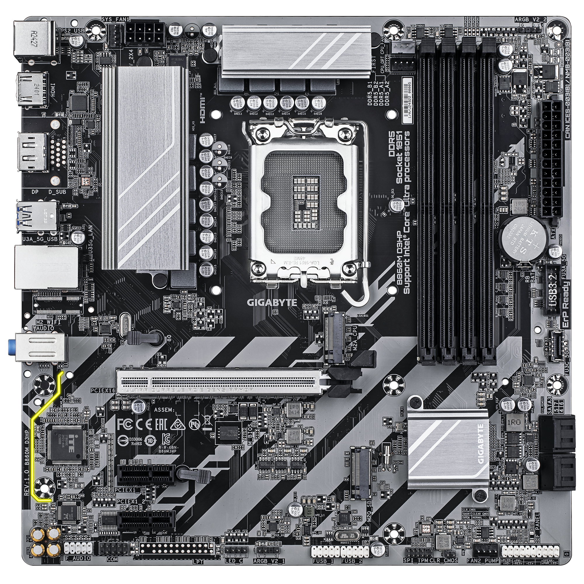 Motherboard Intel Gigabyte B860M D3HP S1851