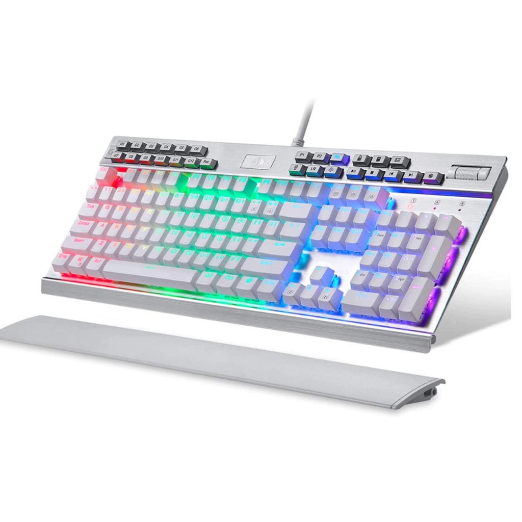 Perifericos Teclado USB Redragon Yama White Switch Purple Gamer Mecanico K550W-RGB-1