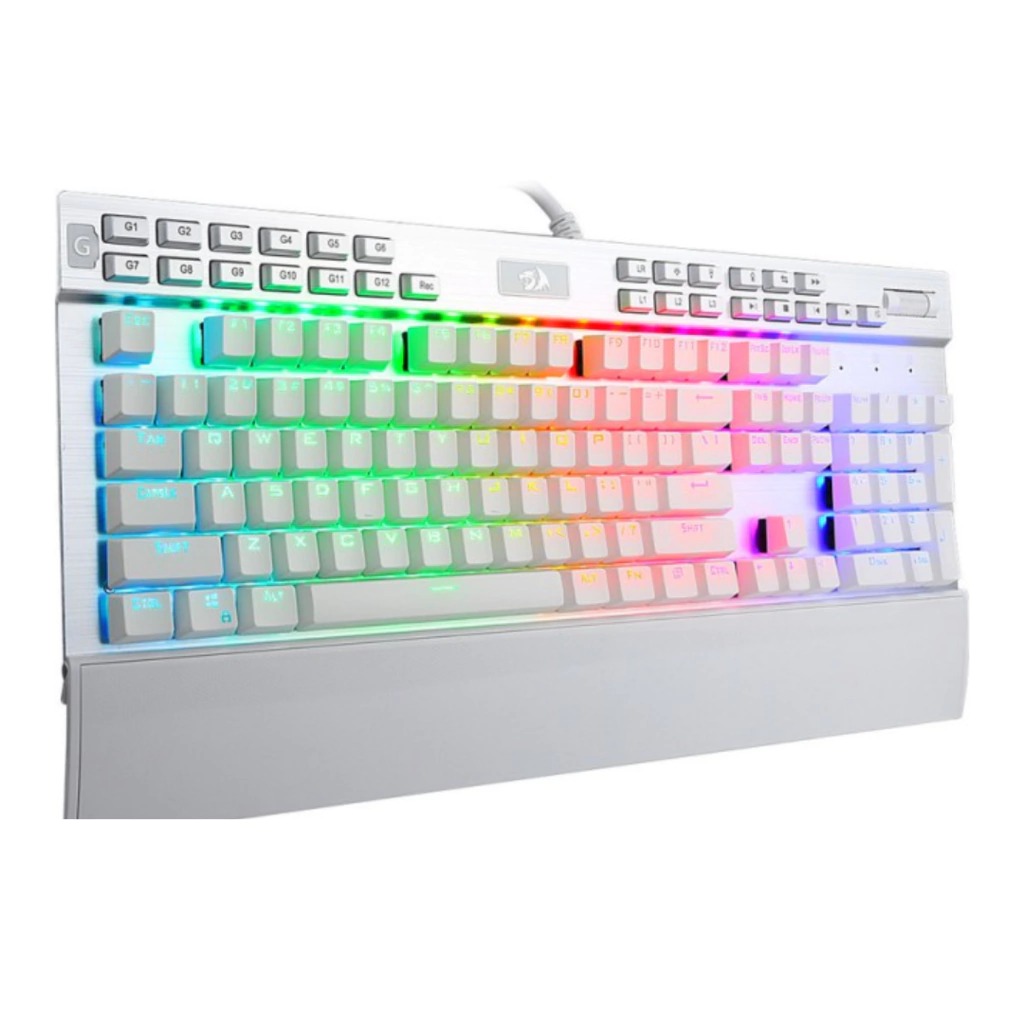 Perifericos Teclado USB Redragon Yama White Switch Purple Gamer Mecanico K550W-RGB-1