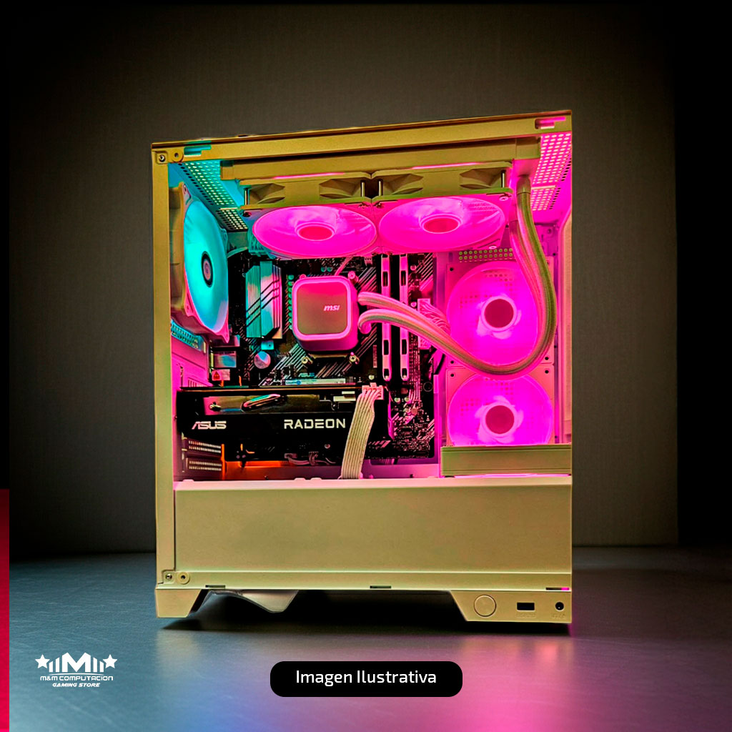 PC Armada Gamer Medium Ryzen 5 5600X /RX 7600 8GB /B550M /16GB /480GB /Gabinete /Fuente 650W 80P