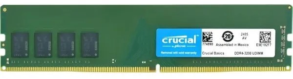 Memoria Ram DDR4 8GB Crucial 3200MHz GB8GU3200