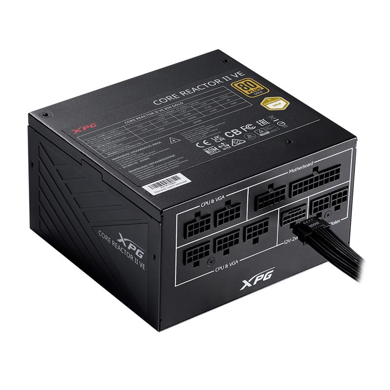 Fuente Certificada XPG 850W Core Reactor II VE 80 Plus Gold Full Modular COREREACTORIIVE850G-BKCAR