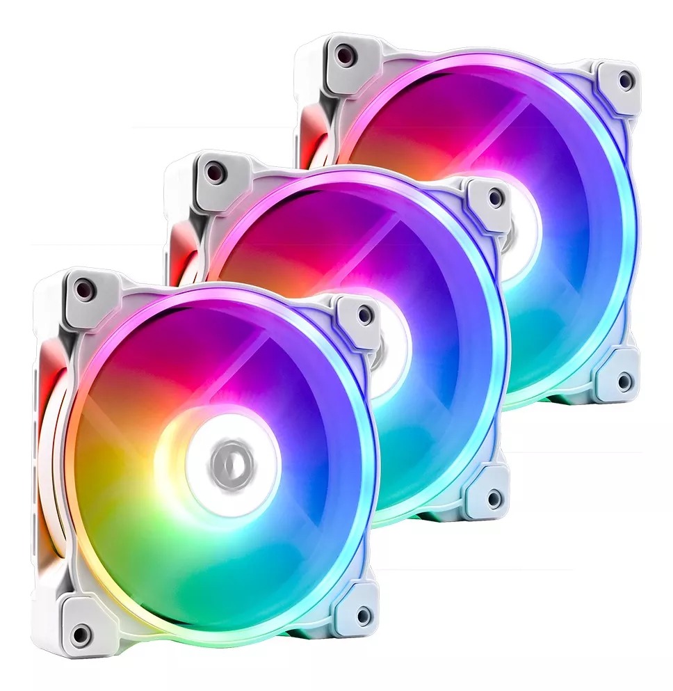 Refrigeracion Cooler Gabinete ID-Cooling X3 Trio Snow White ZF-12025-ARGB