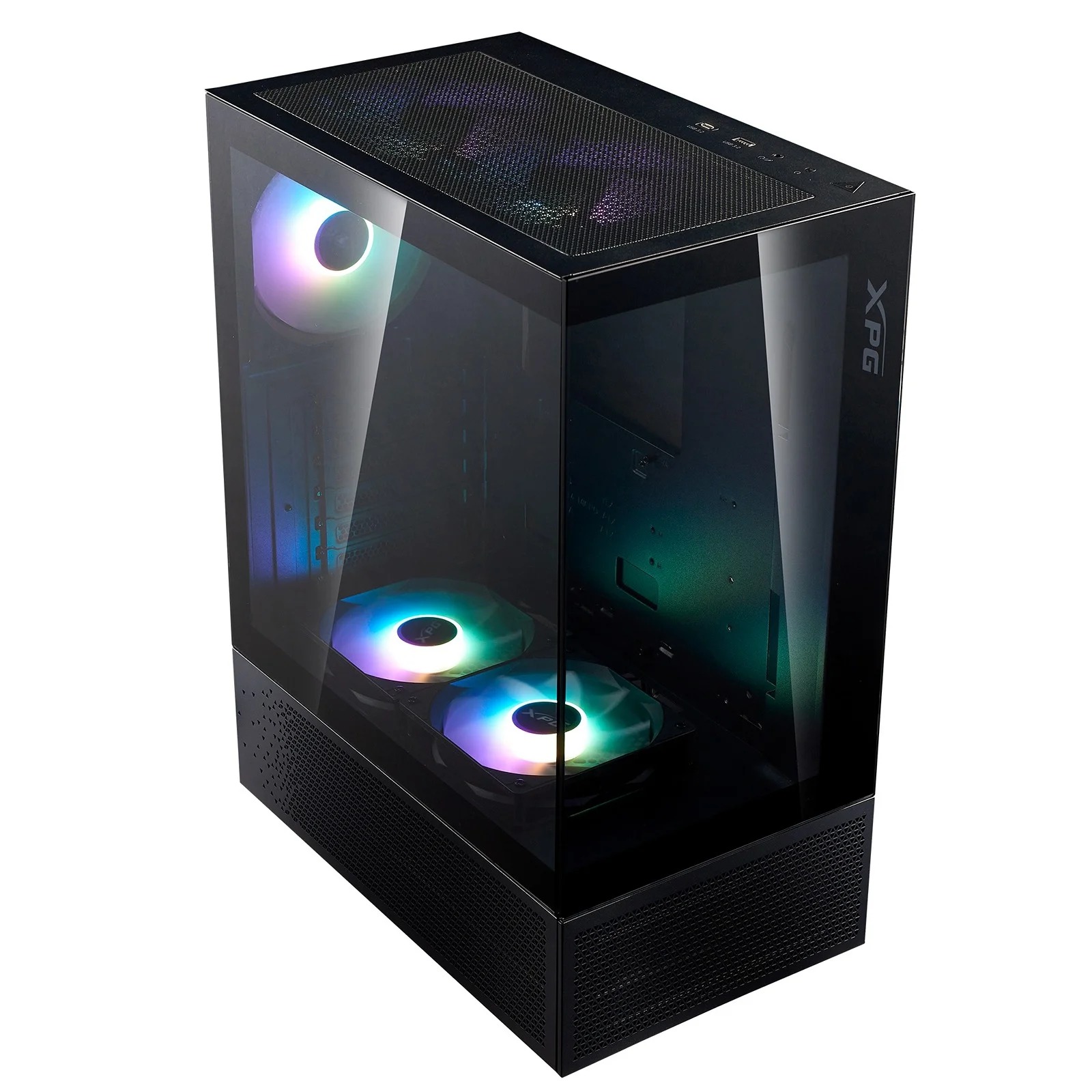 Gabinete Gamer XPG Invader X Mini X5 Fan ARGB Black INVADERXMINIMT-BKCWW