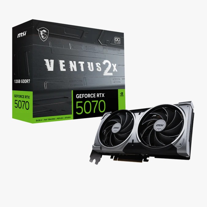 Placa De Video Nvidia Geforce MSI RTX 5070 12G Ventus 2X OC G5070-12V2C