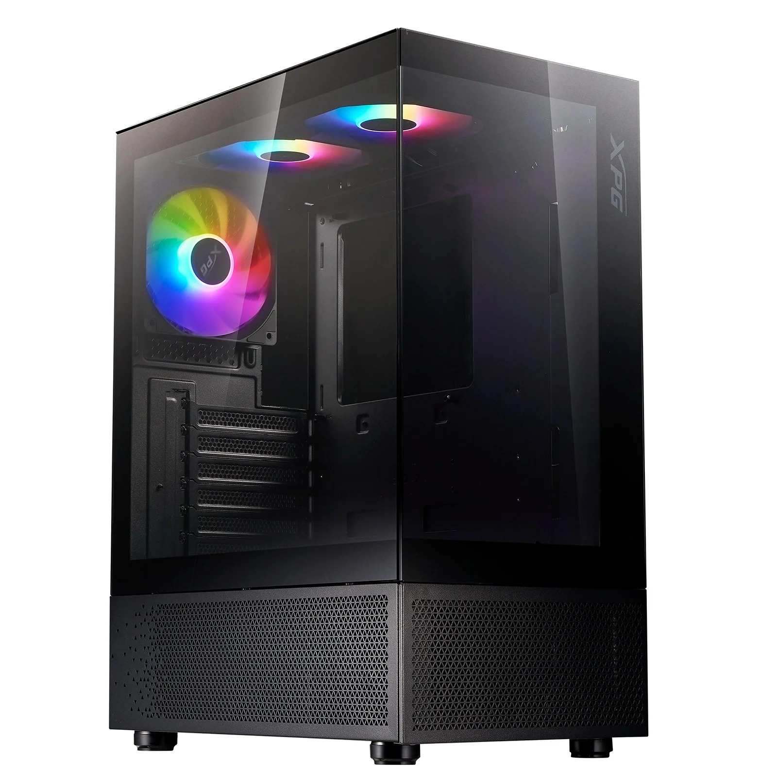 Gabinete Gamer XPG Invader X Mini X5 Fan ARGB Black INVADERXMINIMT-BKCWW