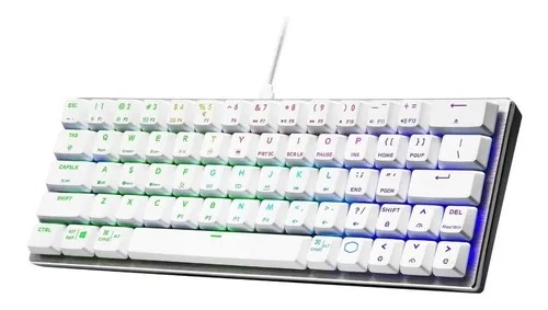 Perifericos Teclado USB Cooler Master SK620 60% White  Gamer Mecanico SK-620-SKTR1-US