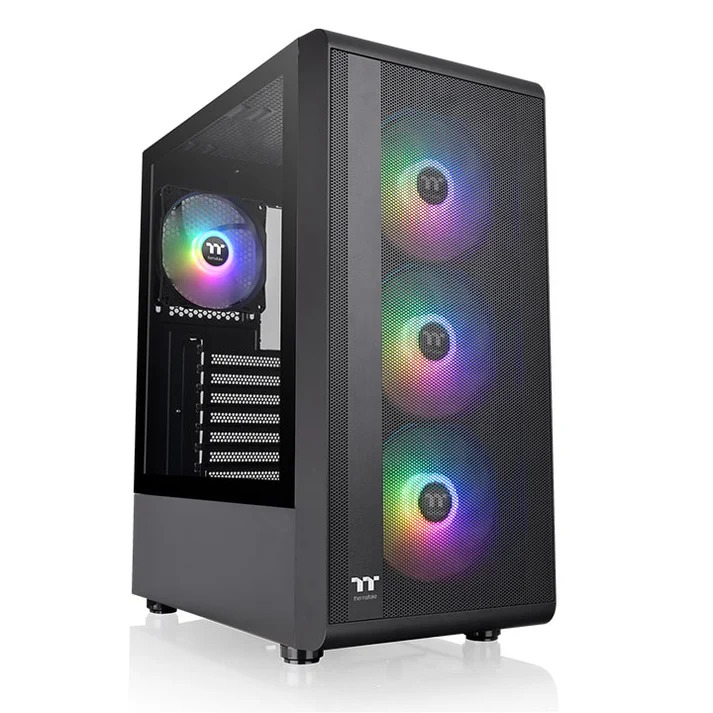 Gabinete Gamer Thermaltake S200 Plus TG X4 Fan ARGB Black CA-1X2-00M1WN-01