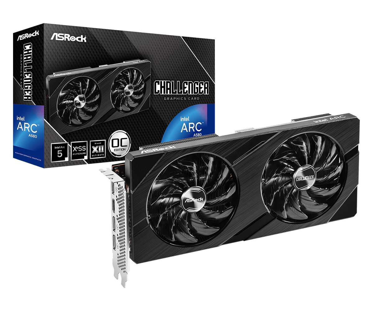 Placa De Video Intel ARC Asrock A580 Challenger 8GB OC A580 CL 8GO