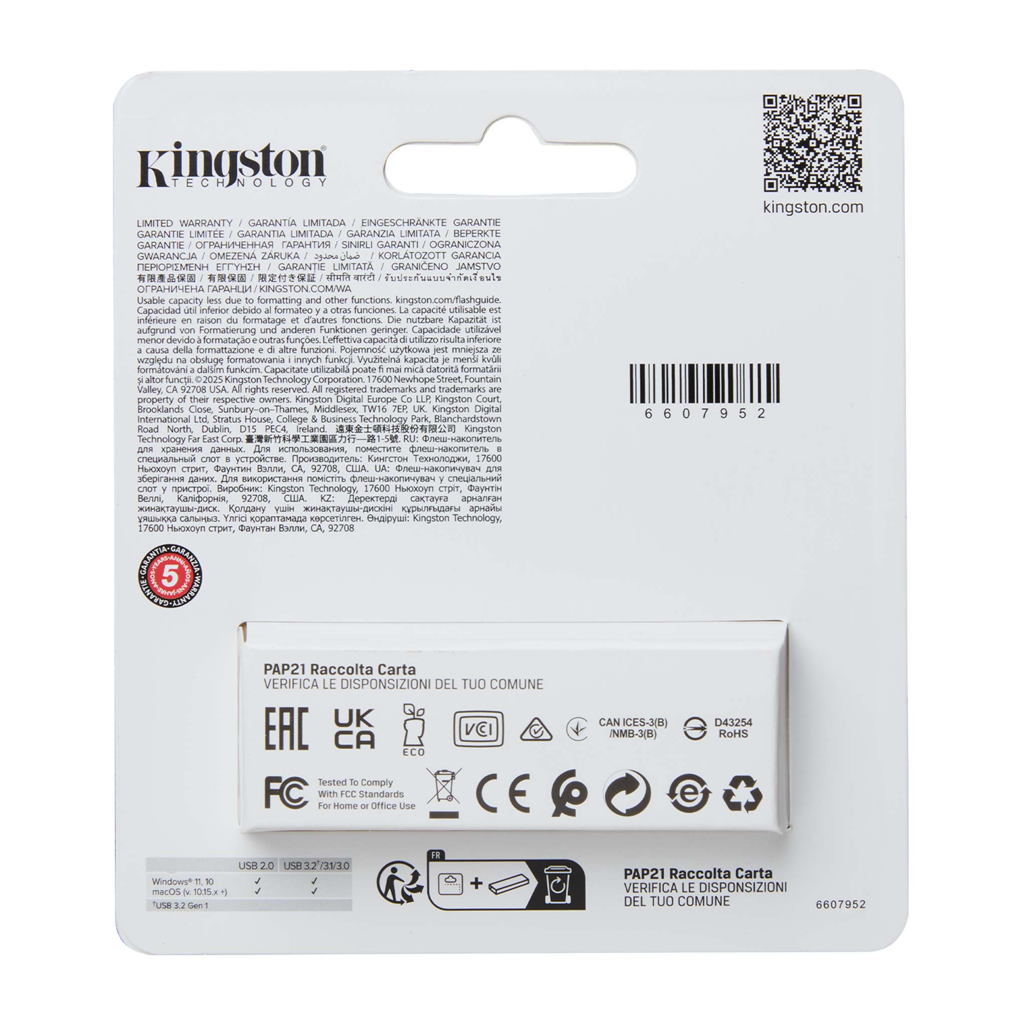 Almacenamiento Pendrive Kingston 128GB 3.2 DataTraveler Exodia S DTXS/128GB
