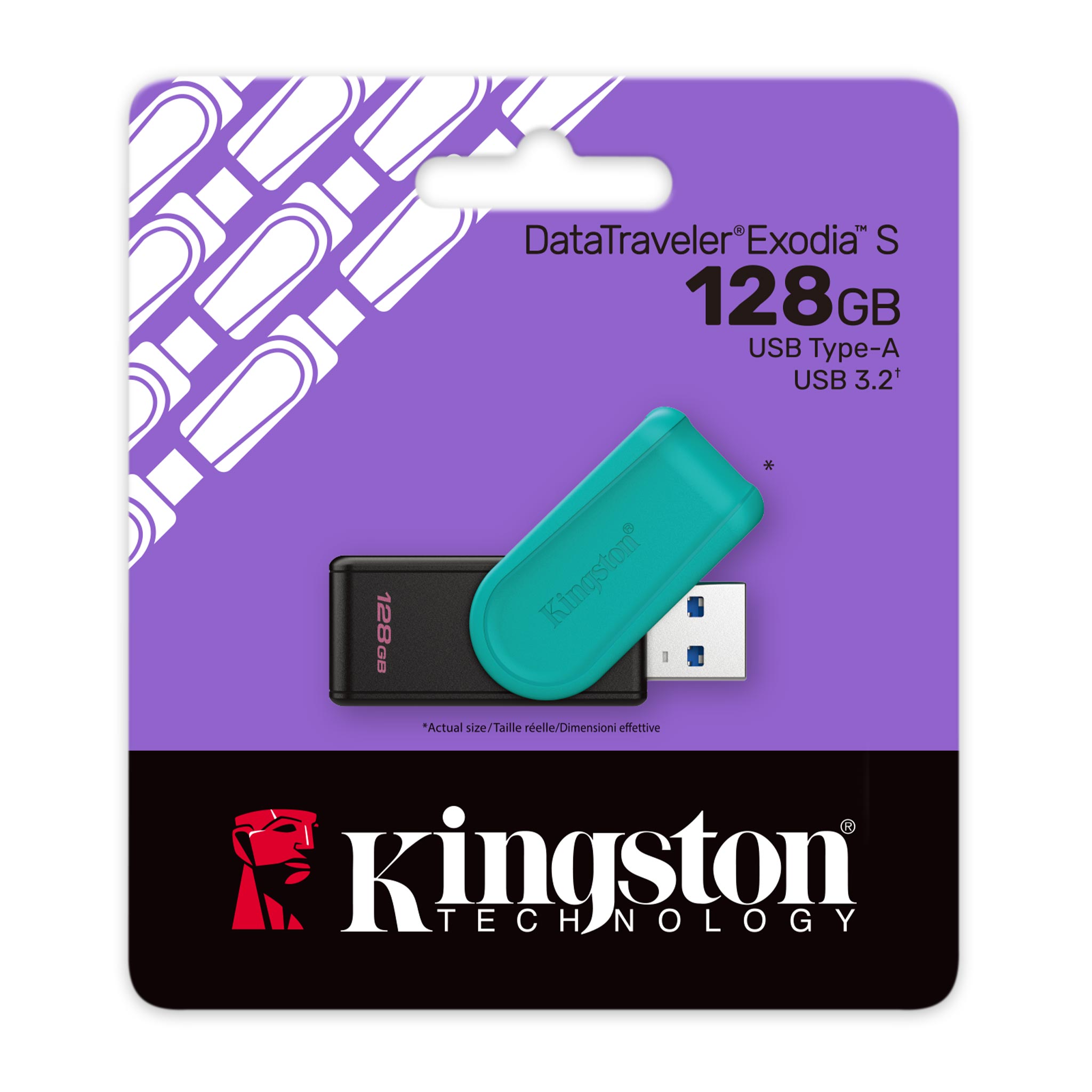 Almacenamiento Pendrive Kingston 128GB 3.2 DataTraveler Exodia S DTXS/128GB
