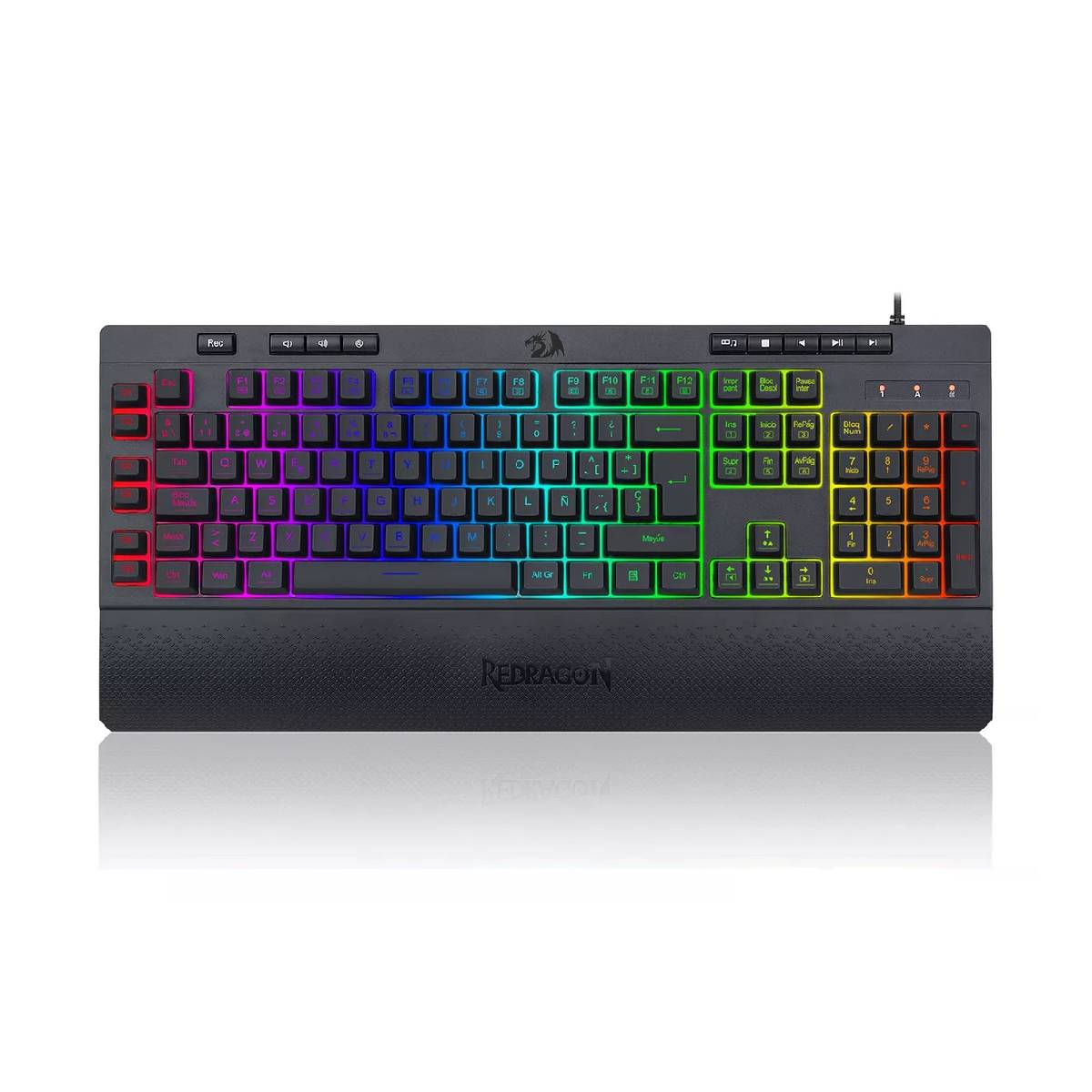 Perifericos Teclado USB Redragon Shiva Black Gamer K512RGB-1