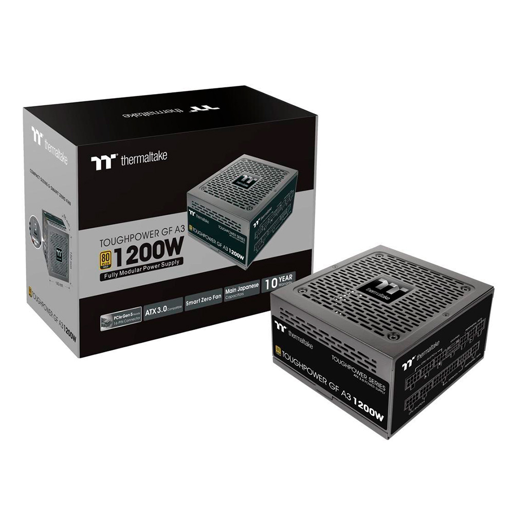Fuente Certificada Thermaltake 1200W Toughpower GF A3 80 Plus Gold Full Modular PS-TDP-1200FNFAGG-H