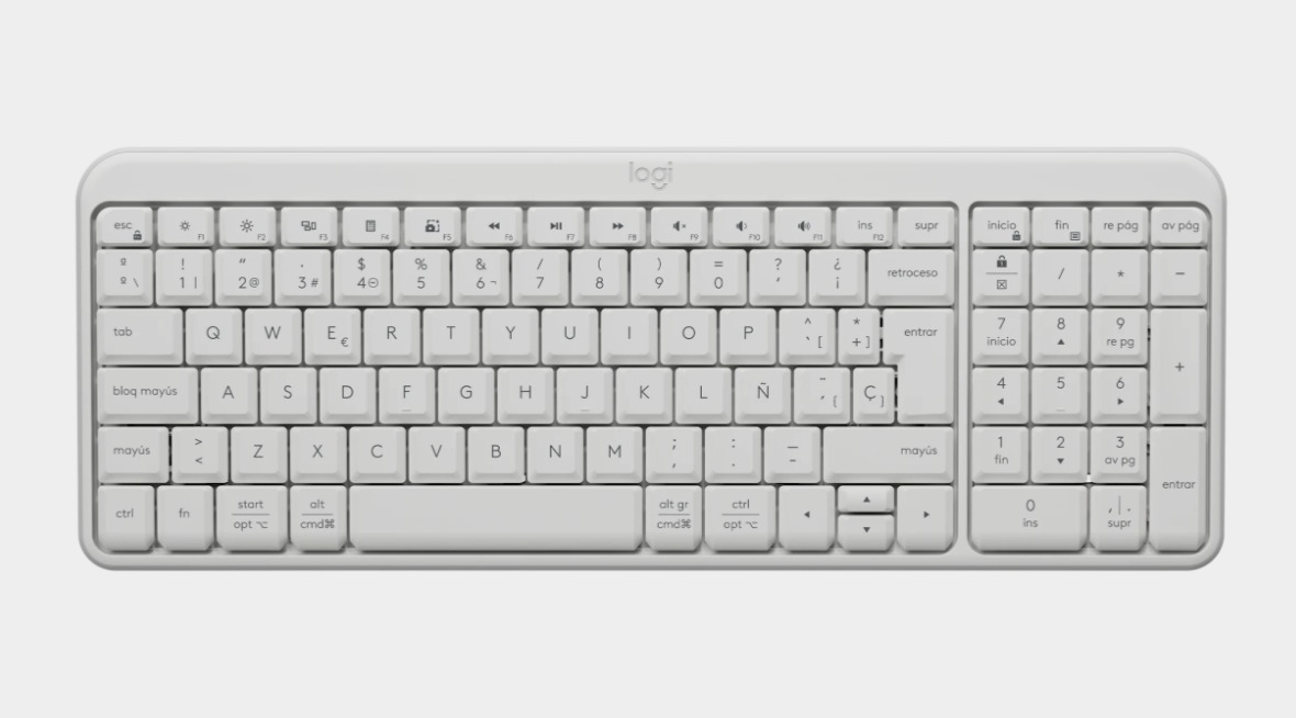 Perifericos Teclado Bluetooth Logitech K250 Pebble White 920-013446