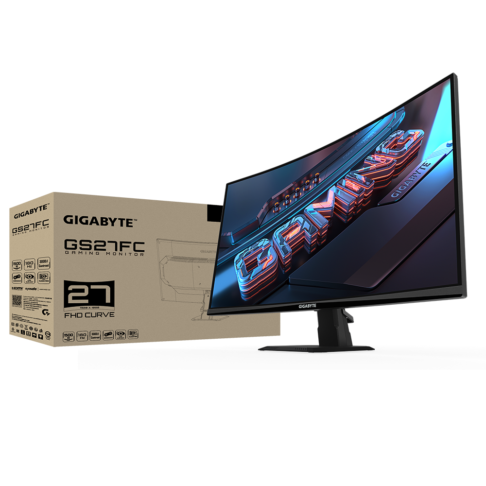Monitor 27 Gigabyte 180Hz Full HD 1ms Curvo GS27FC AR1