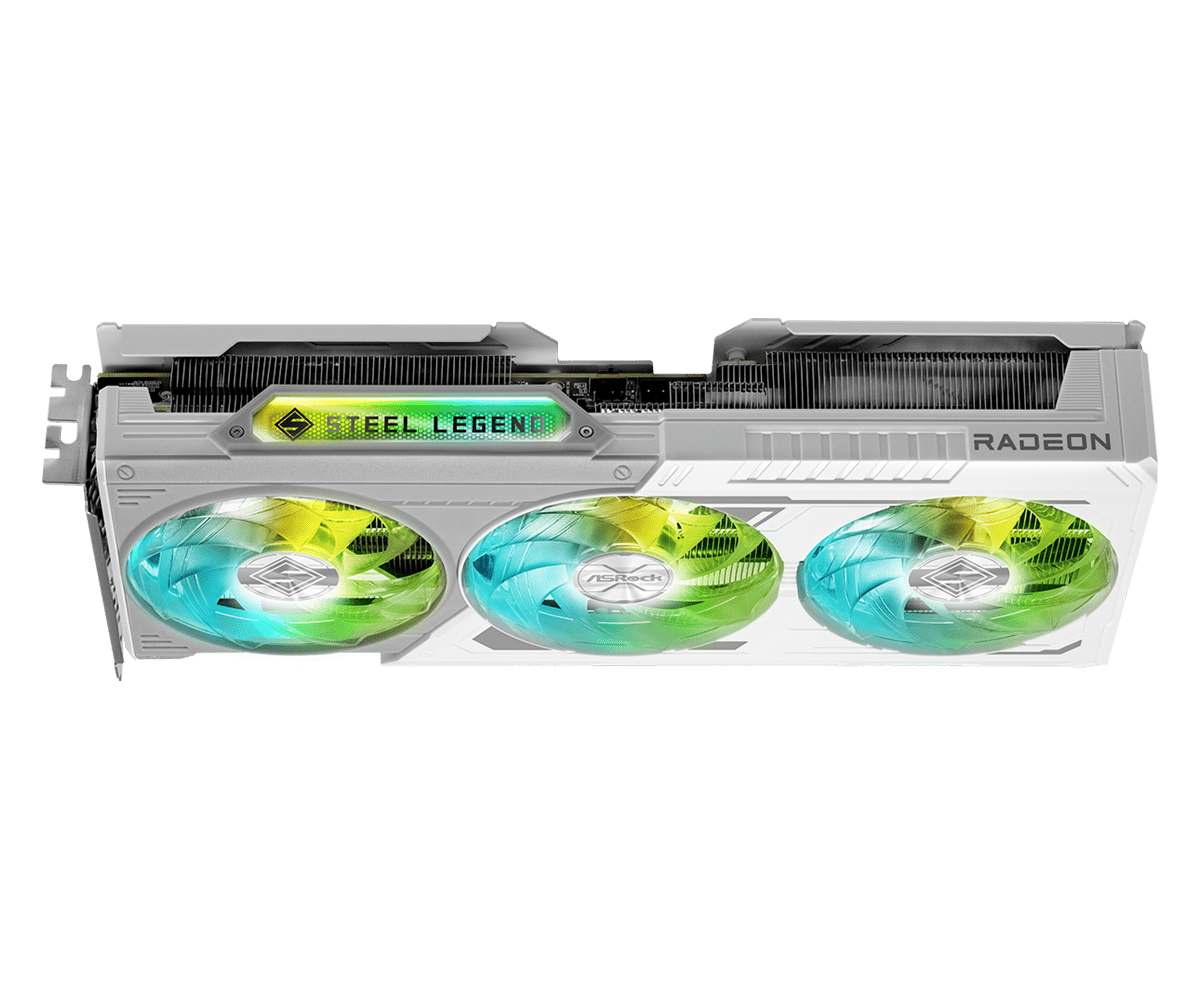 Placa De Video Radeon Asrock RX 9060 XT Steel Legend OC 8GB RX9060XT SL 8GO