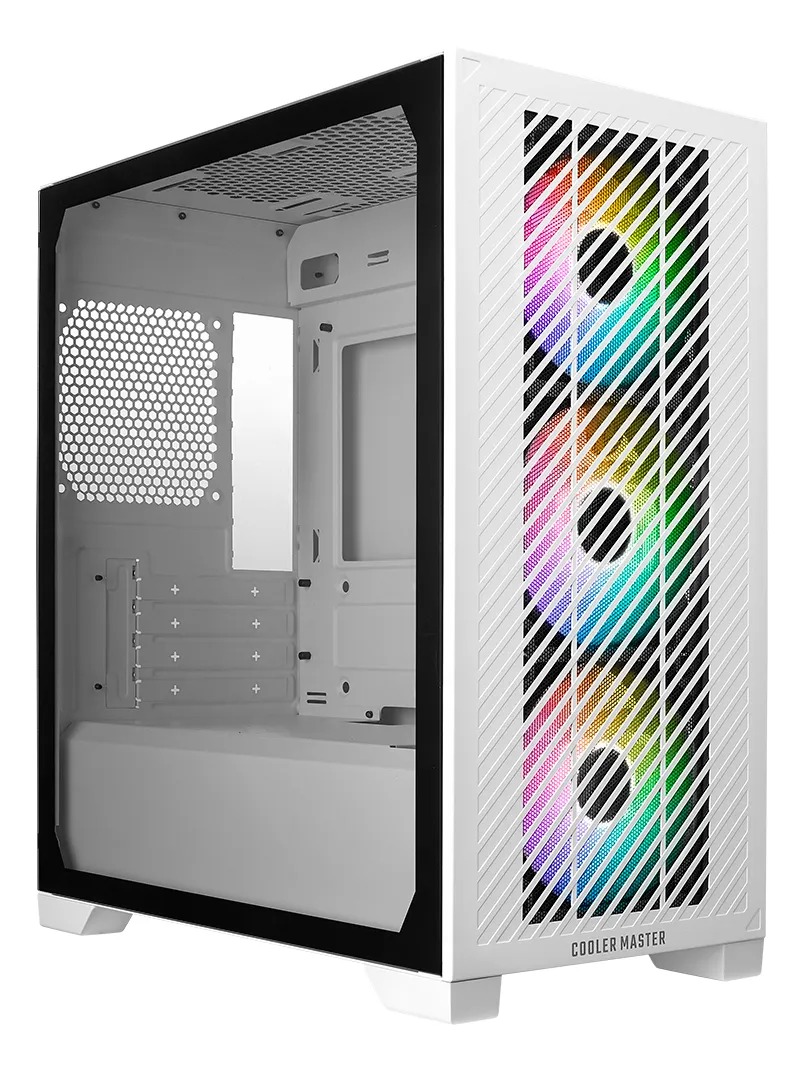 Gabinete Gamer Cooler Master Elite 301 X3 Fan ARGB White E301-WGNN-500