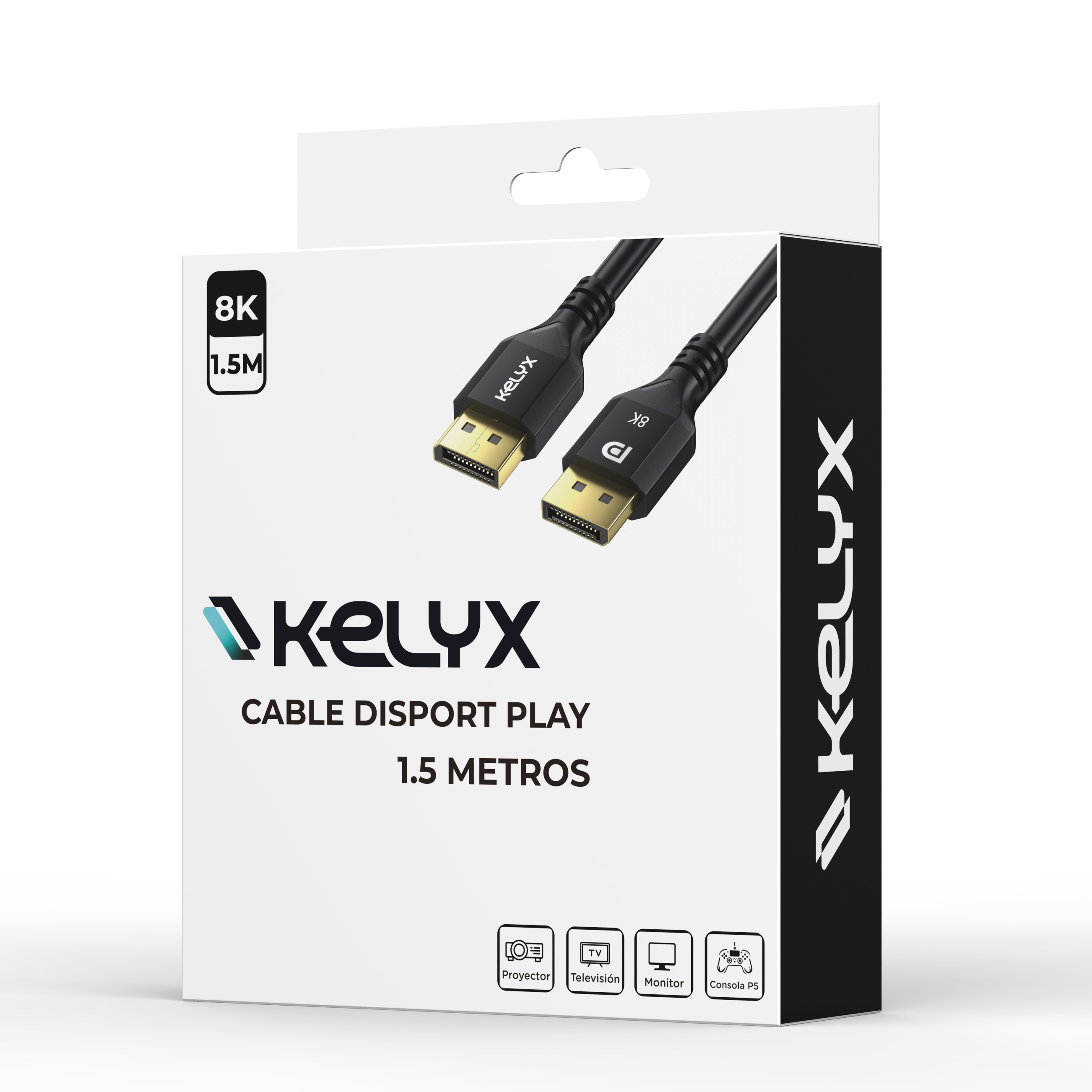 Cable Video Kelyx DisplayPort A DisplayPort 8K 1.4v 1.5mts KL-CBL-DP-8K-1.5M