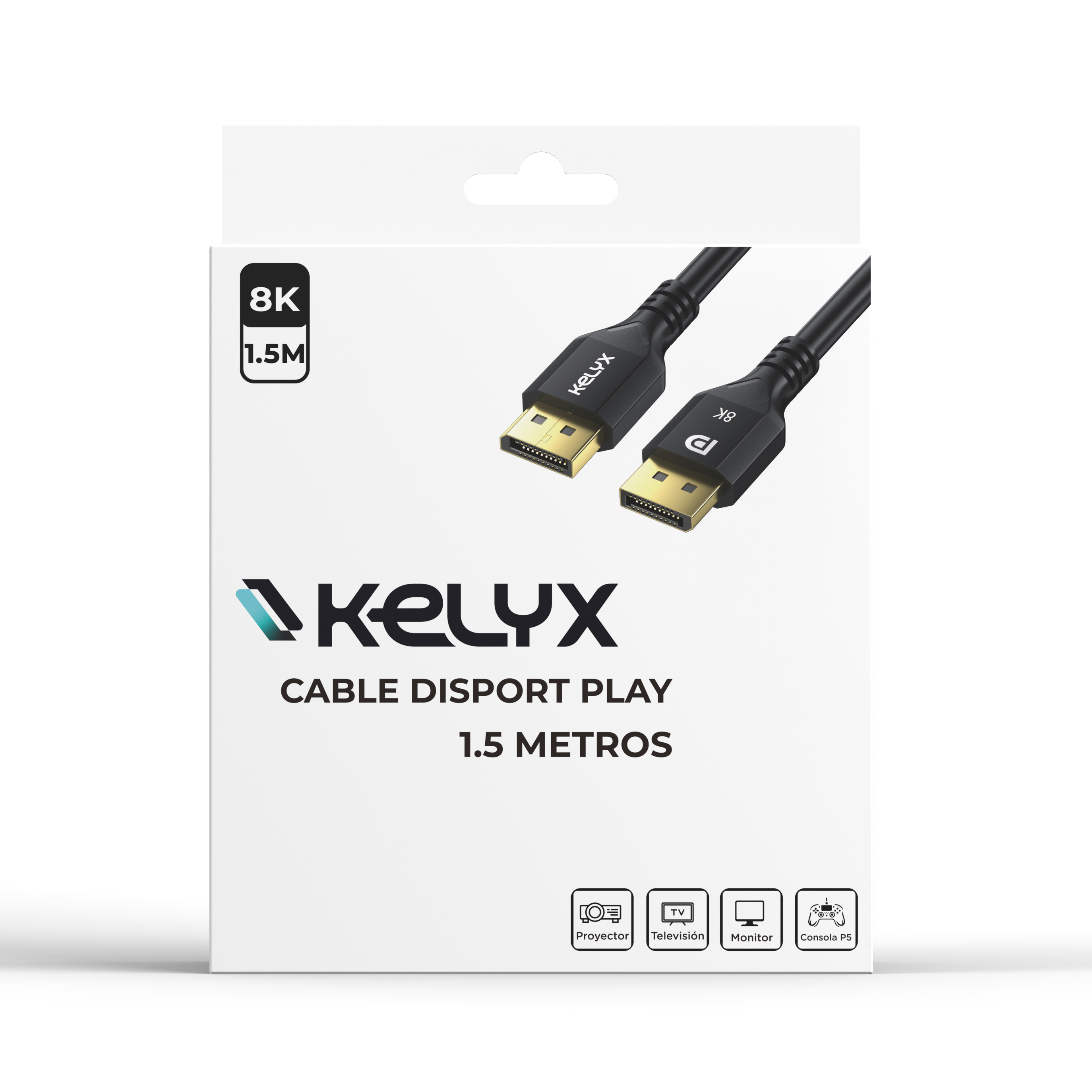 Cable Video Kelyx DisplayPort A DisplayPort 8K 1.4v 1.5mts KL-CBL-DP-8K-1.5M