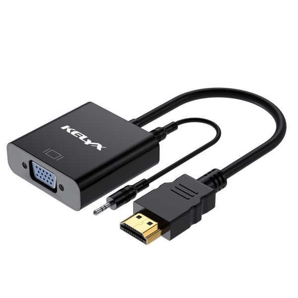 Cable Adaptador Kelyx Hdmi A Vga C/Audio KL-CBL-HDTV-VGA