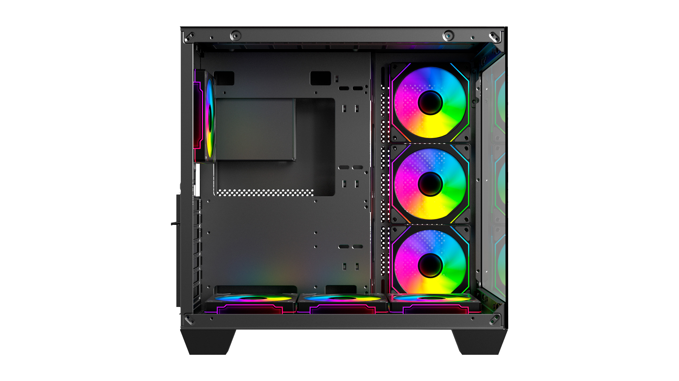 Gabinete Gamer Sentey A35 PRO X7 Fan ARGB Black A35PRO-BLK