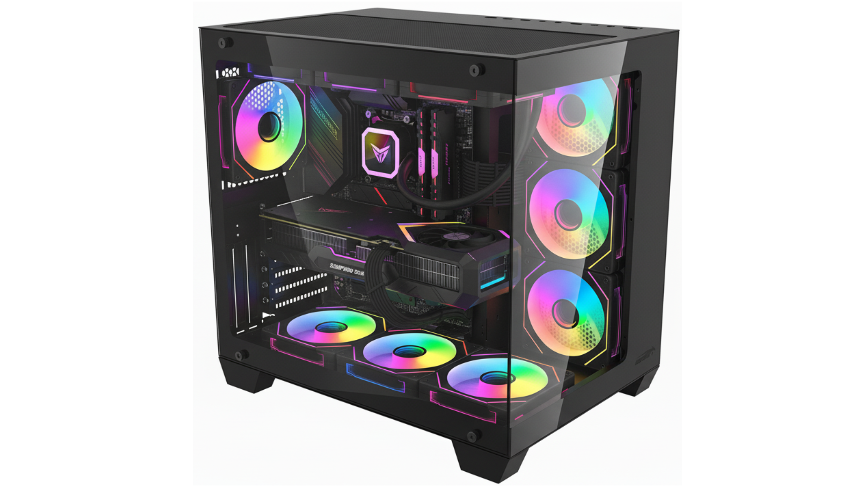 Gabinete Gamer Sentey A35 PRO X7 Fan ARGB Black A35PRO-BLK