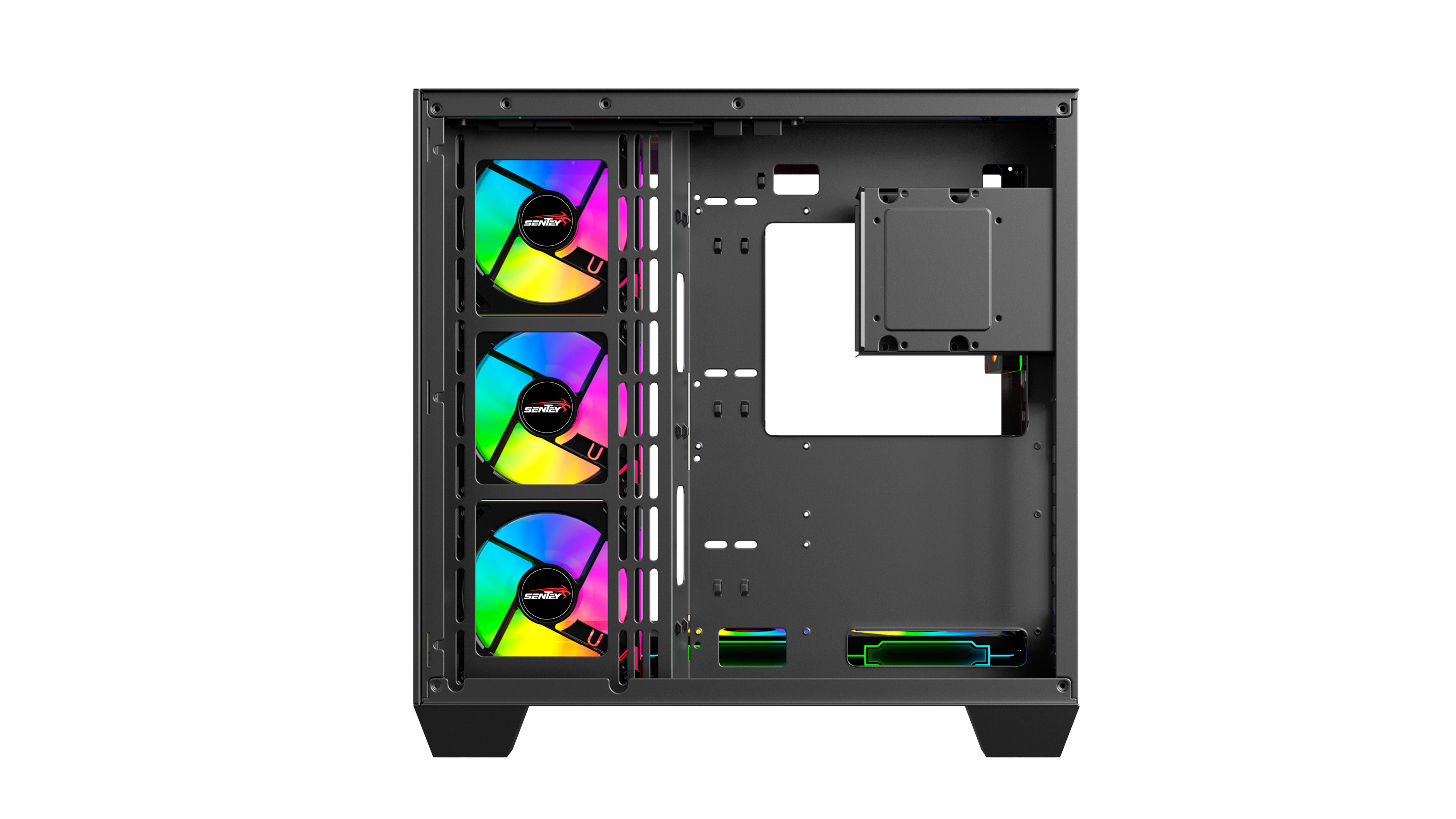 Gabinete Gamer Sentey A35 PRO X7 Fan ARGB Black A35PRO-BLK
