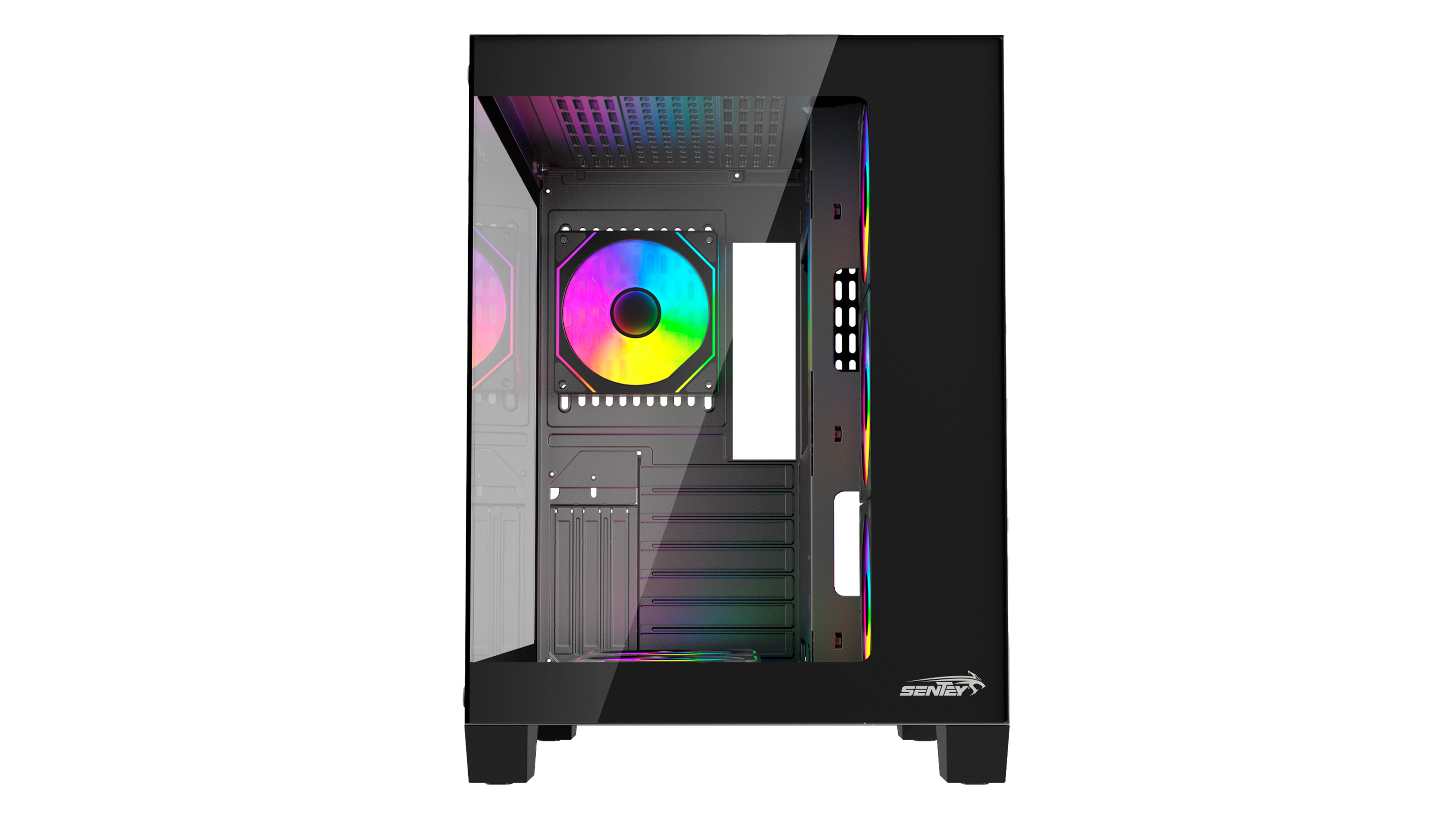 Gabinete Gamer Sentey A35 PRO X7 Fan ARGB Black A35PRO-BLK