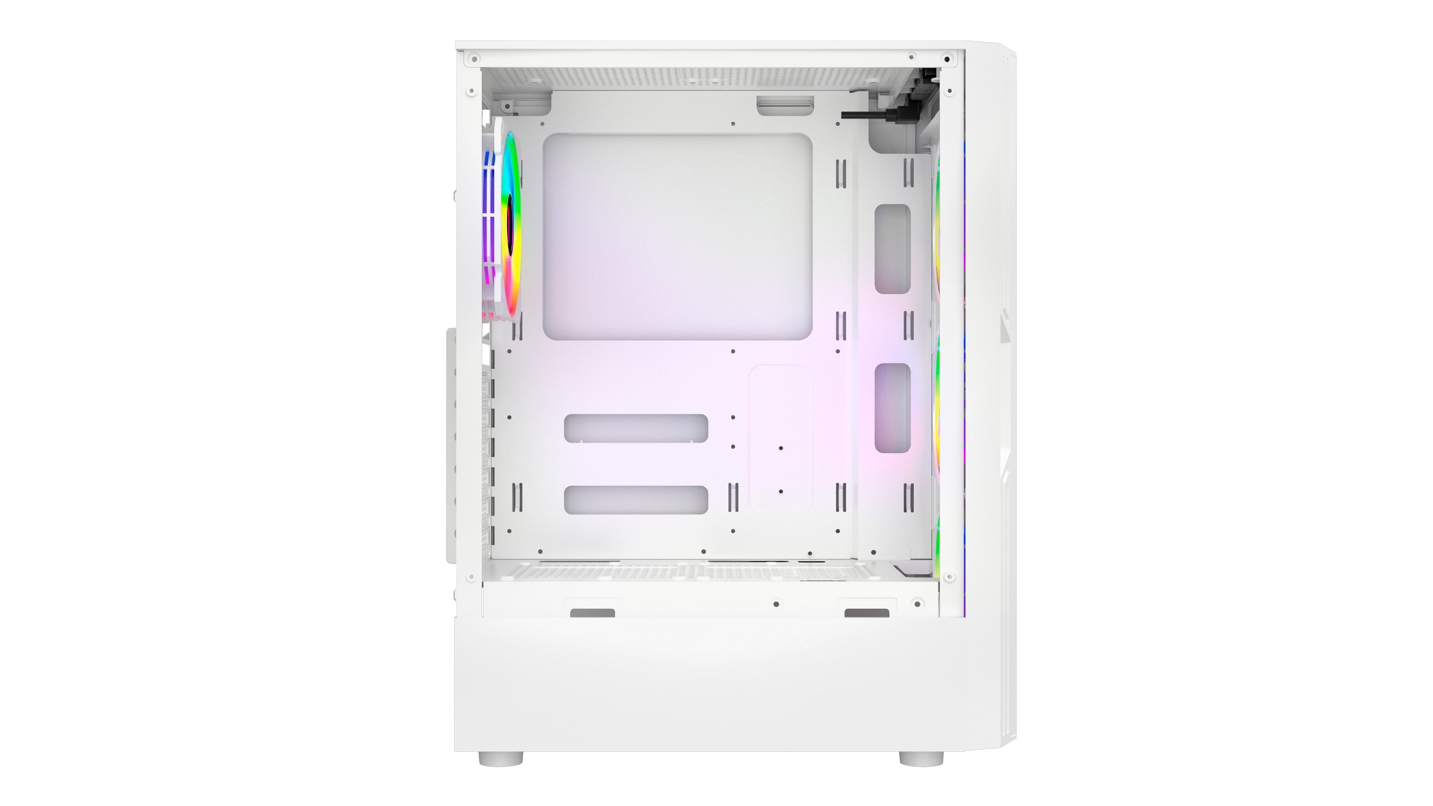 Gabinete Gamer Sentey Hunter X4 Fan ARGB White HUNTER-WHTA