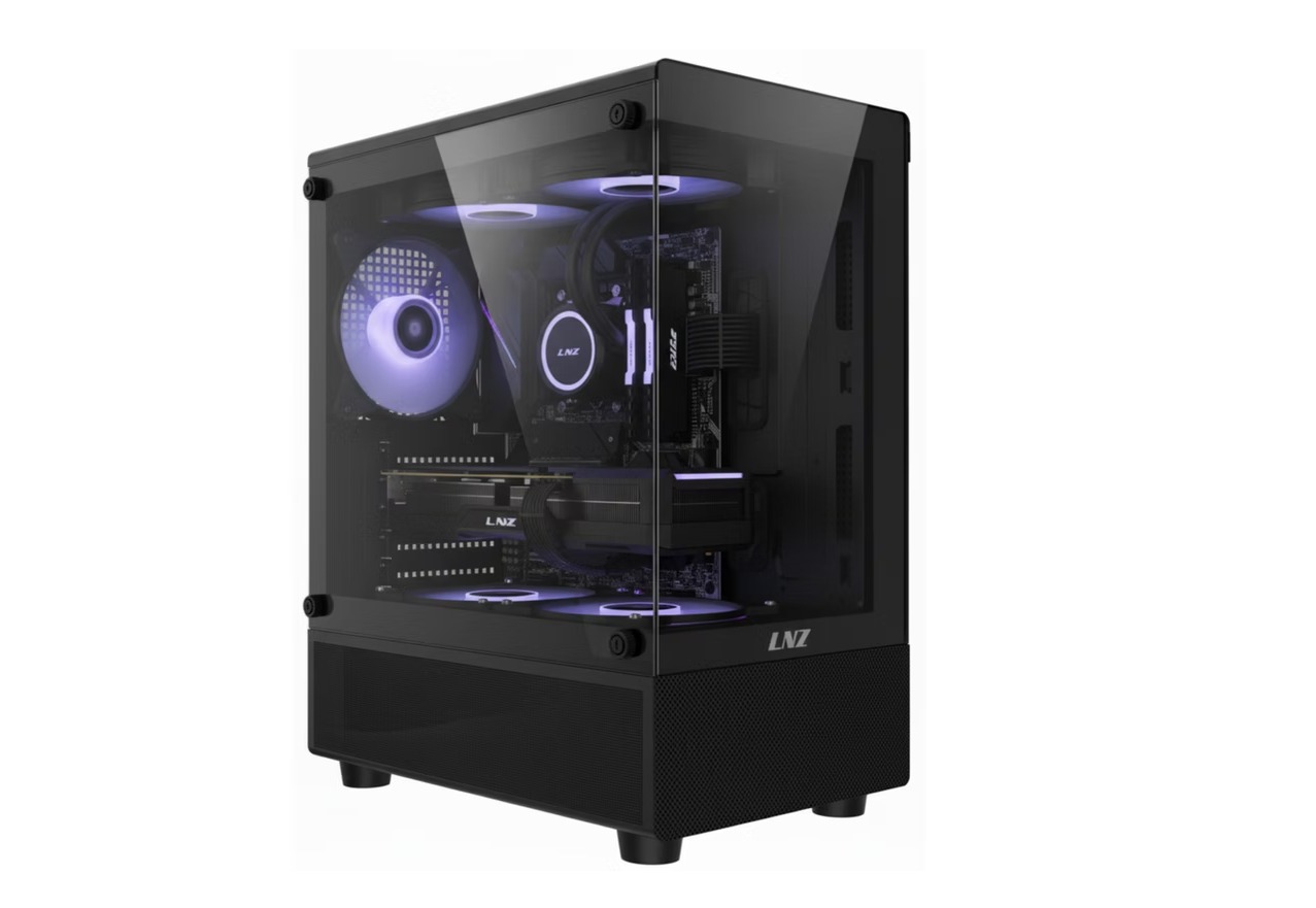 Gabinete Gamer LNZ P11 X5 Fan ARGB Black P11-ARGB-BLKM