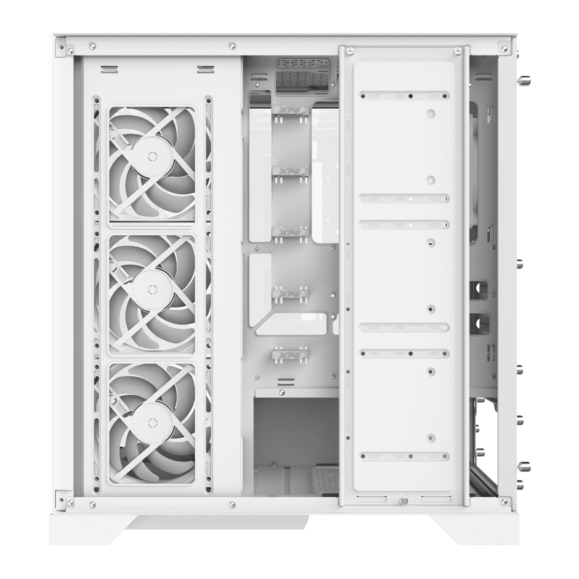 Gabinete Gamer XPG Invader X BTF X5 Fan ARGB White INVADERXBTFMT-WHCWW
