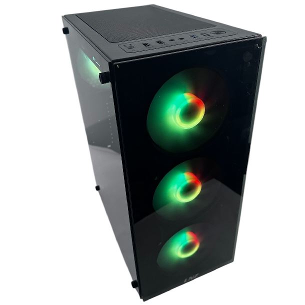 Gabinete Gamer LNZ Y10 X4 Fan ARGB Black Y10-SF-ARGB