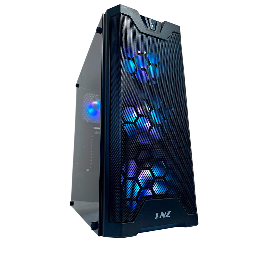 Gabinete Gamer LNZ Y11 X4 Fan ARGB Black Y11-SF-ARGB