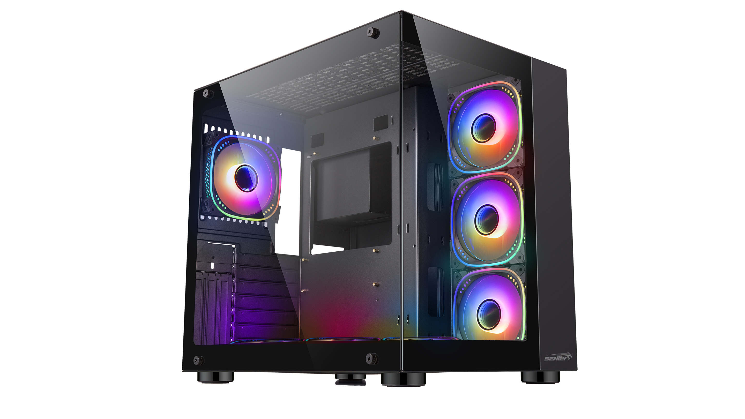 Gabinete Gamer Sentey A40 X7 Fan ARGB Black GS-8200