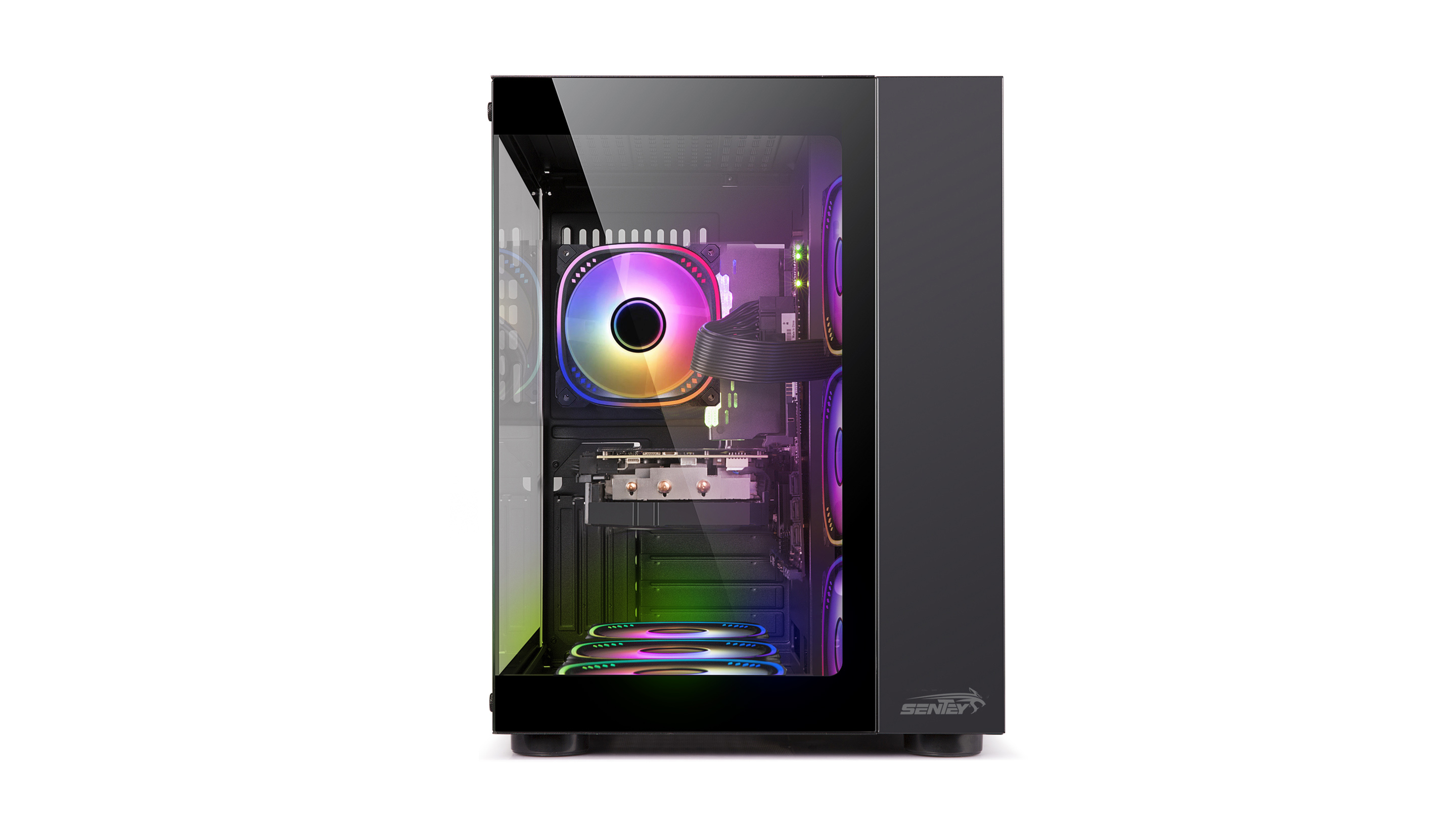 Gabinete Gamer Sentey A40 X7 Fan ARGB Black GS-8200