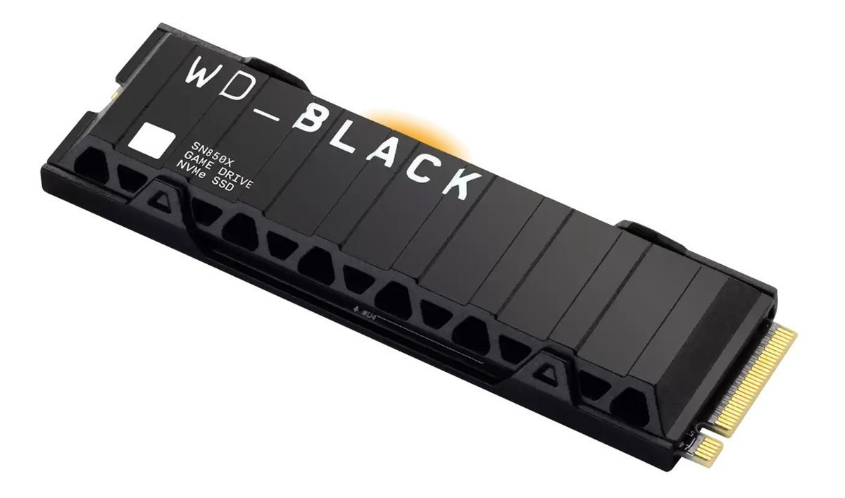 Almacenamiento Disco Solido SSD NVMe Western Digital 2TB Black SN850X PCIe 4.0 M.2 C/Disipador WDS200T2XHE-00BCA0