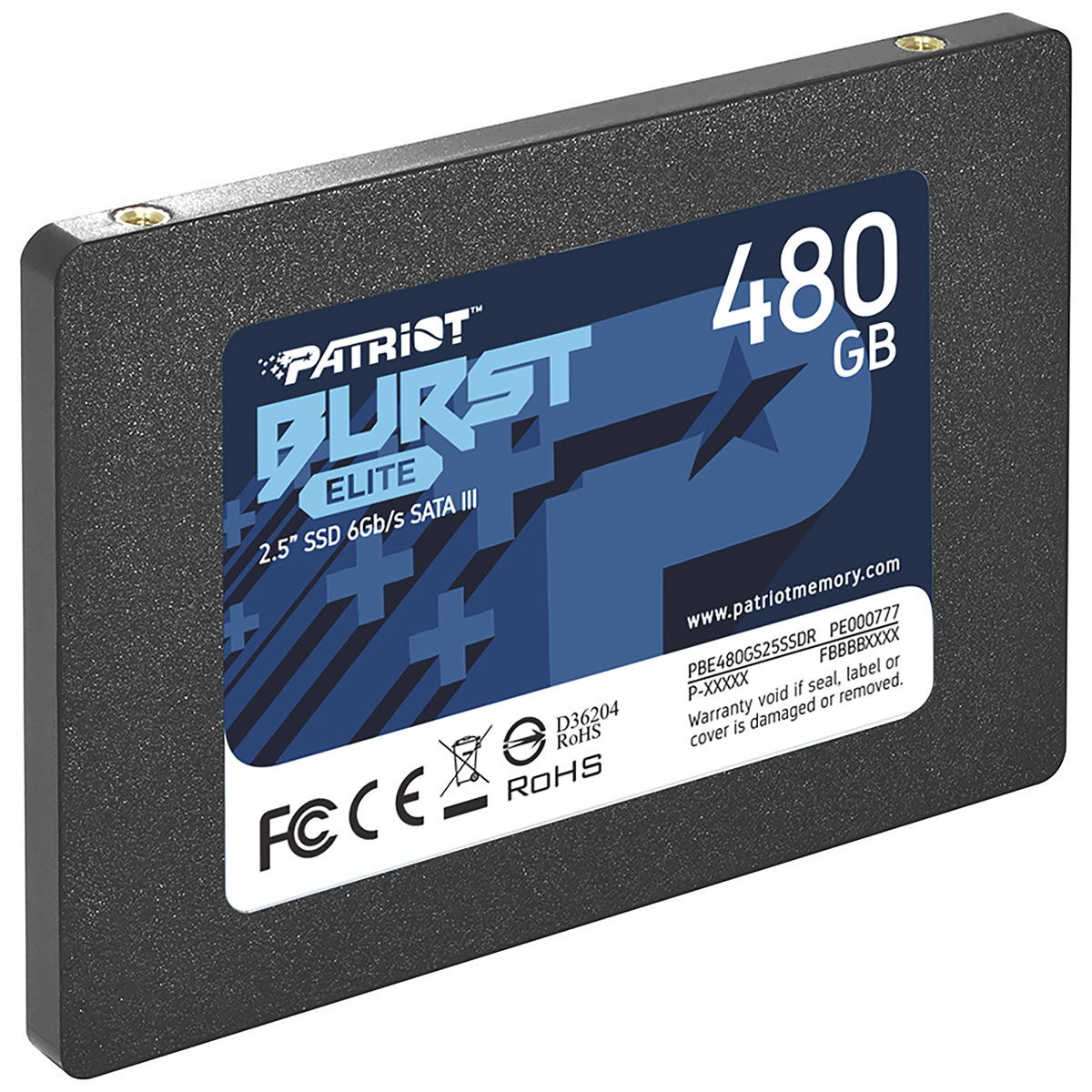 Almacenamiento Disco Solido SSD SATA Patriot 480GB Burst Elite PBE480GS25SSDR