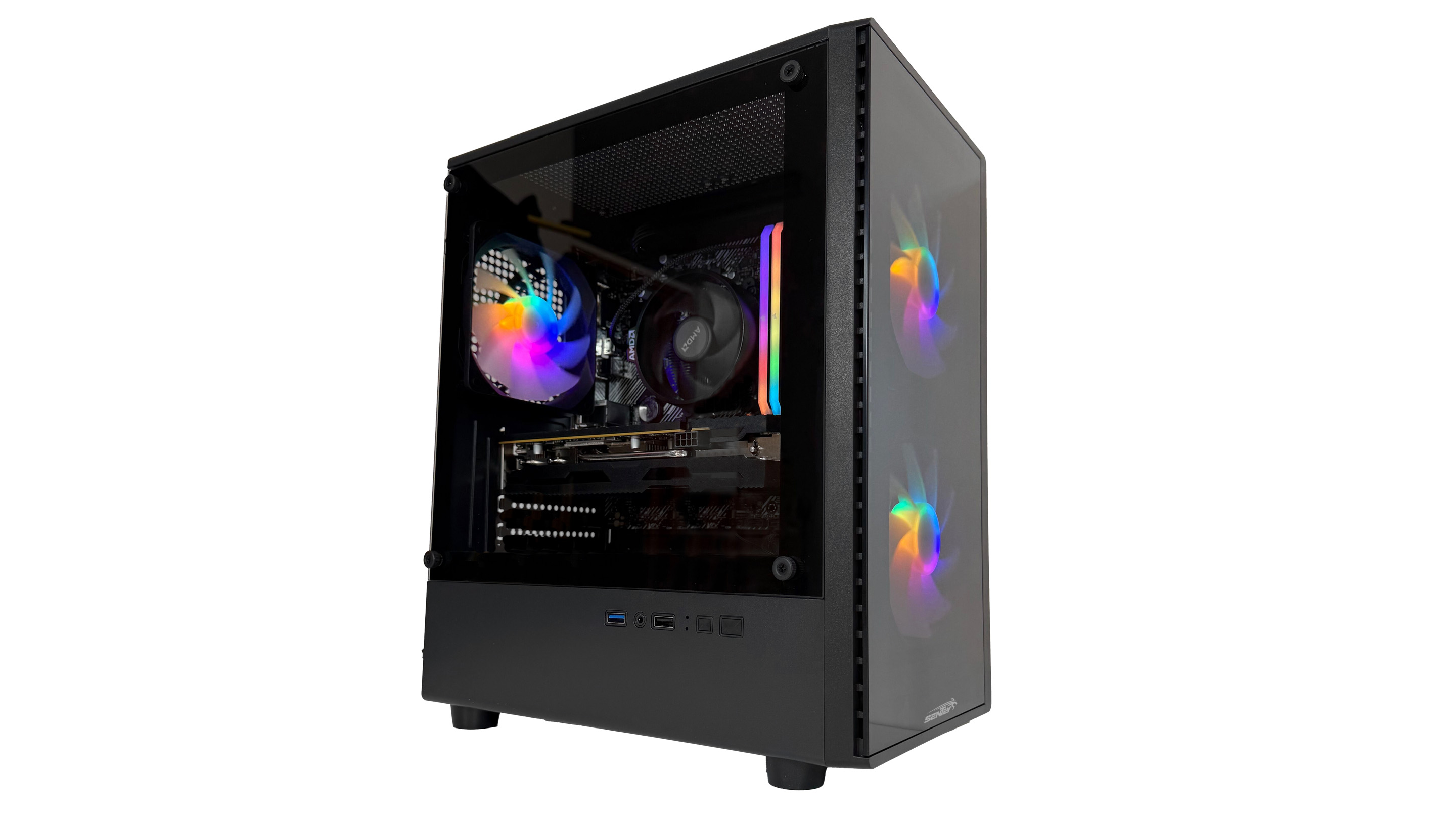 Gabinete Gamer Sentey T5 X3 Fan ARGB Black T5BLK-SF