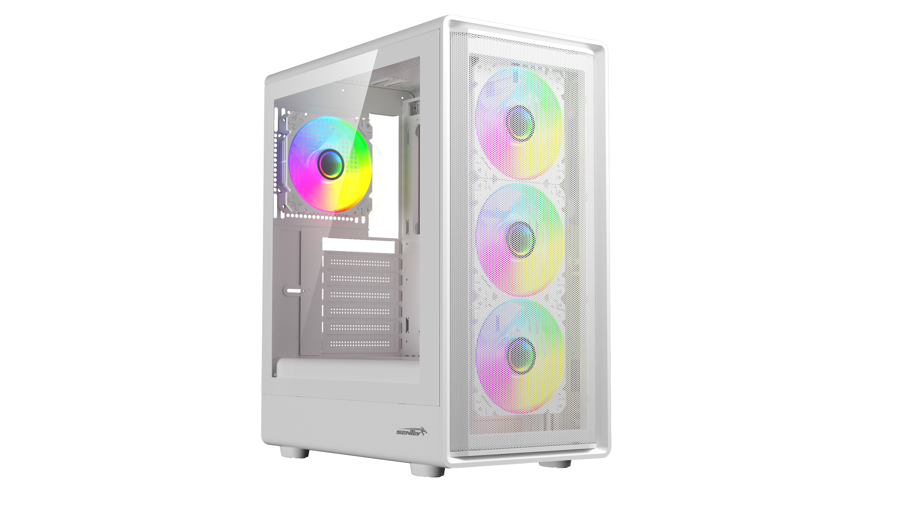 Gabinete Gamer Sentey M40 X4 Fan ARGB White M40WHT-SF