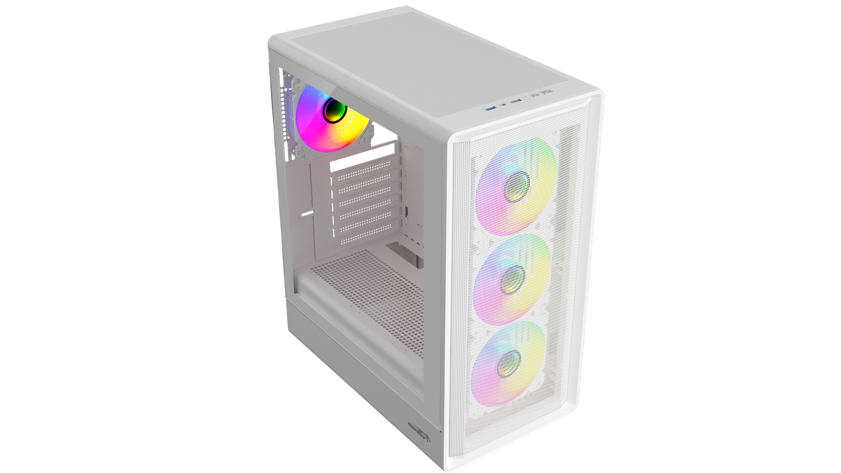 Gabinete Gamer Sentey M40 X4 Fan ARGB White M40WHT-SF