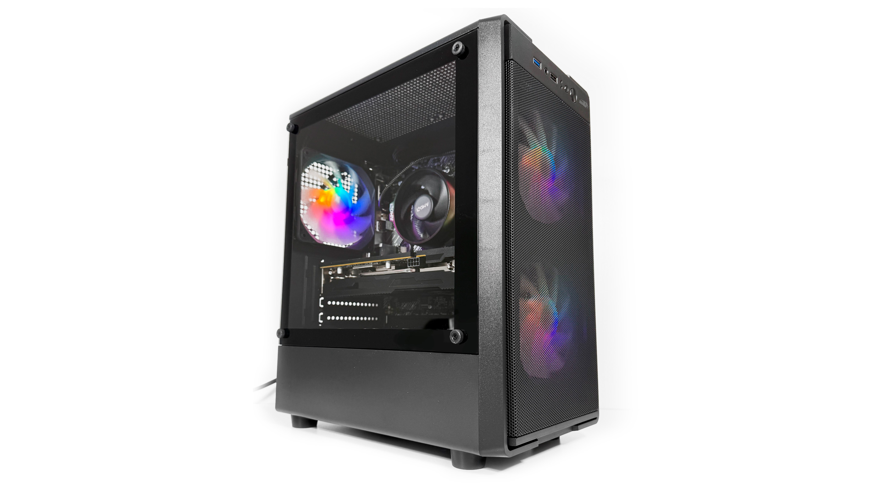 Gabinete Gamer Sentey M12 X3 Fan ARGB Black M12BLK.SF